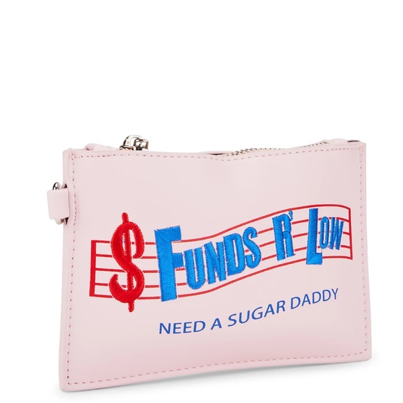 Dolls Kill Pink Clutch with Blue and Red Print - Picture 2 of 4